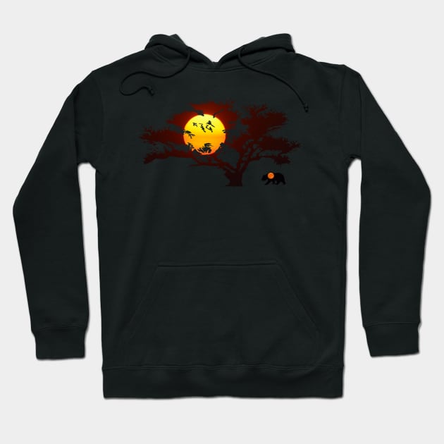 The Sun Tree and the Moon Grizzly Hoodie by Whisperingpeaks